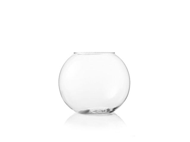 L.vetro vaso sfera d.25cm ed20/25