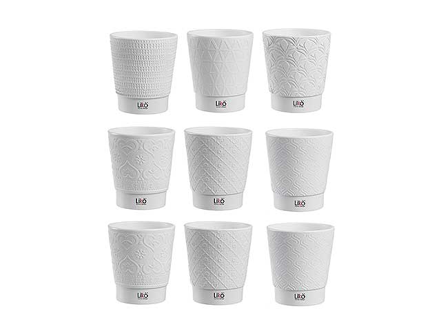 Cachepot d14 h15 white opac cr51/14w