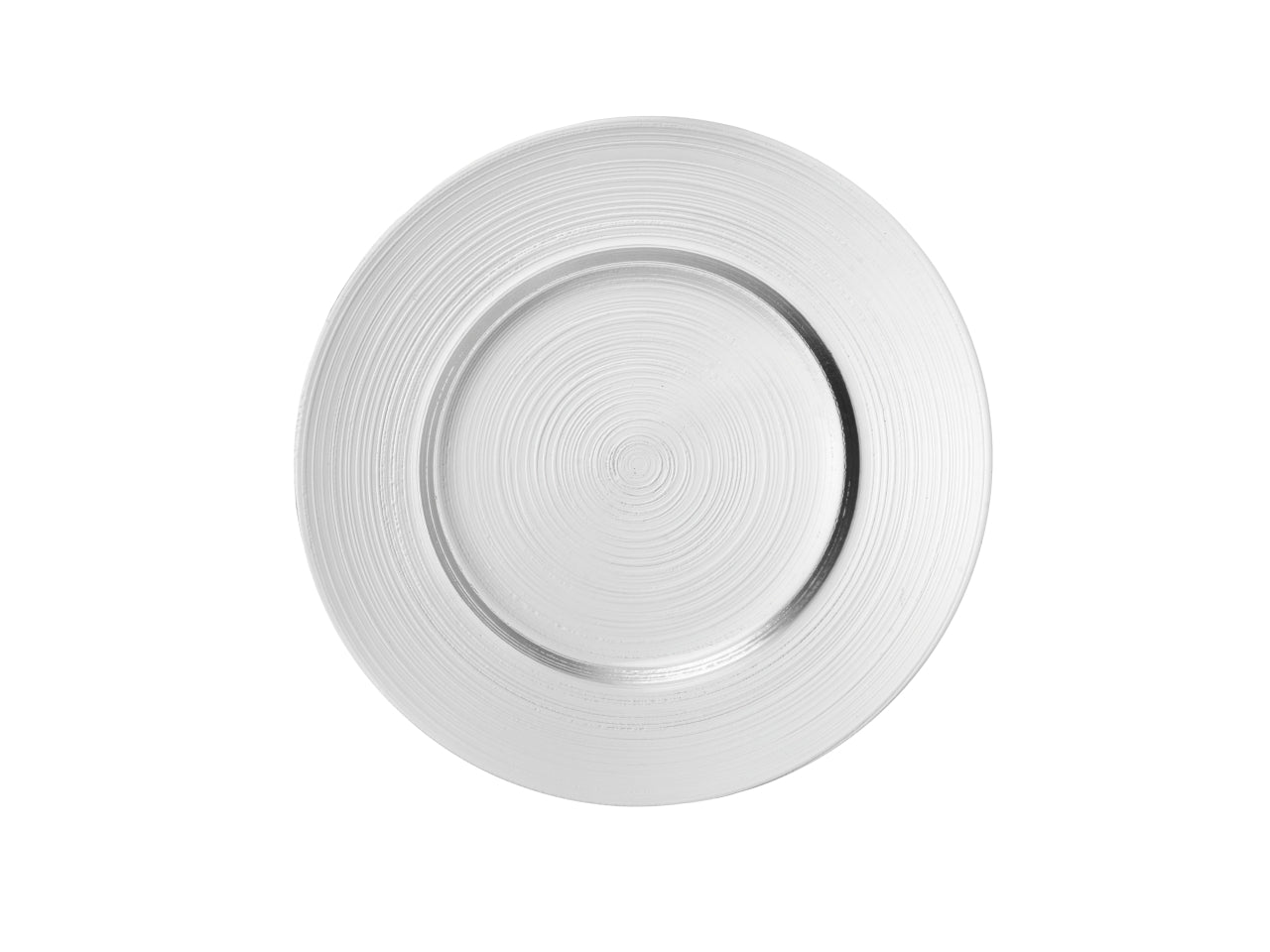 Sottopiatto trasparente in vetro decorato, circled, 33 cm