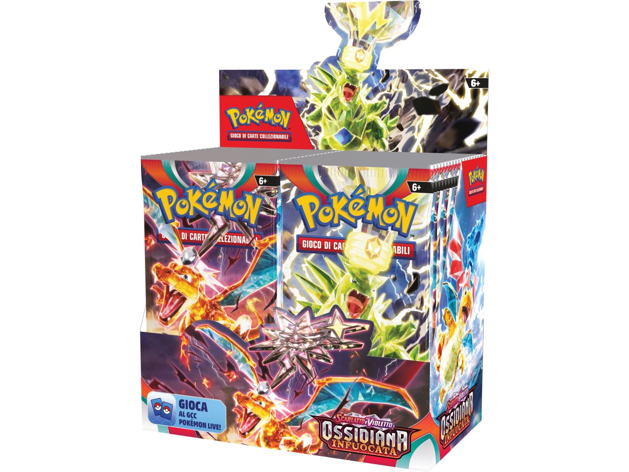 Bustina Carte PokÃ©mon Scarlatto E Violetto Ossidiana Infuocata - Game Vision $
