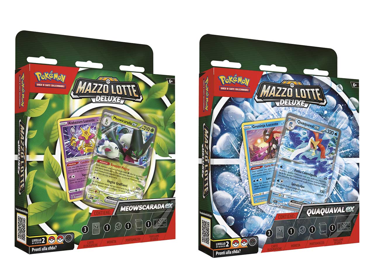 Mazzo Carte PokÃ©mon Lotte Deluxe Quaquaval-ex e Meowscarada-ex  - Game Vision