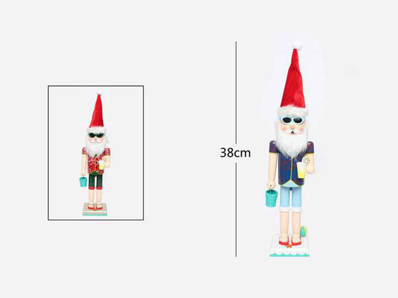 Babbo holidays in legno 38cm