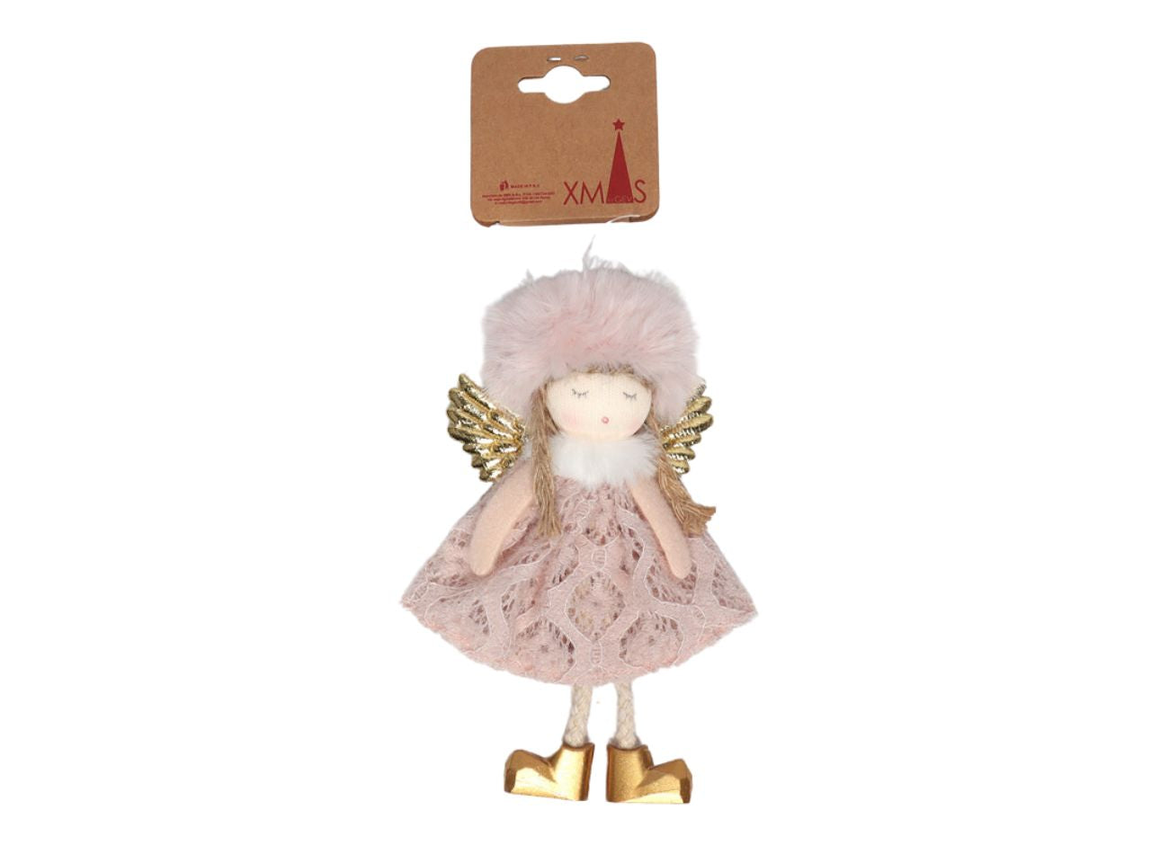 Decorazione natalizia da appendere bambolina misura 14cm