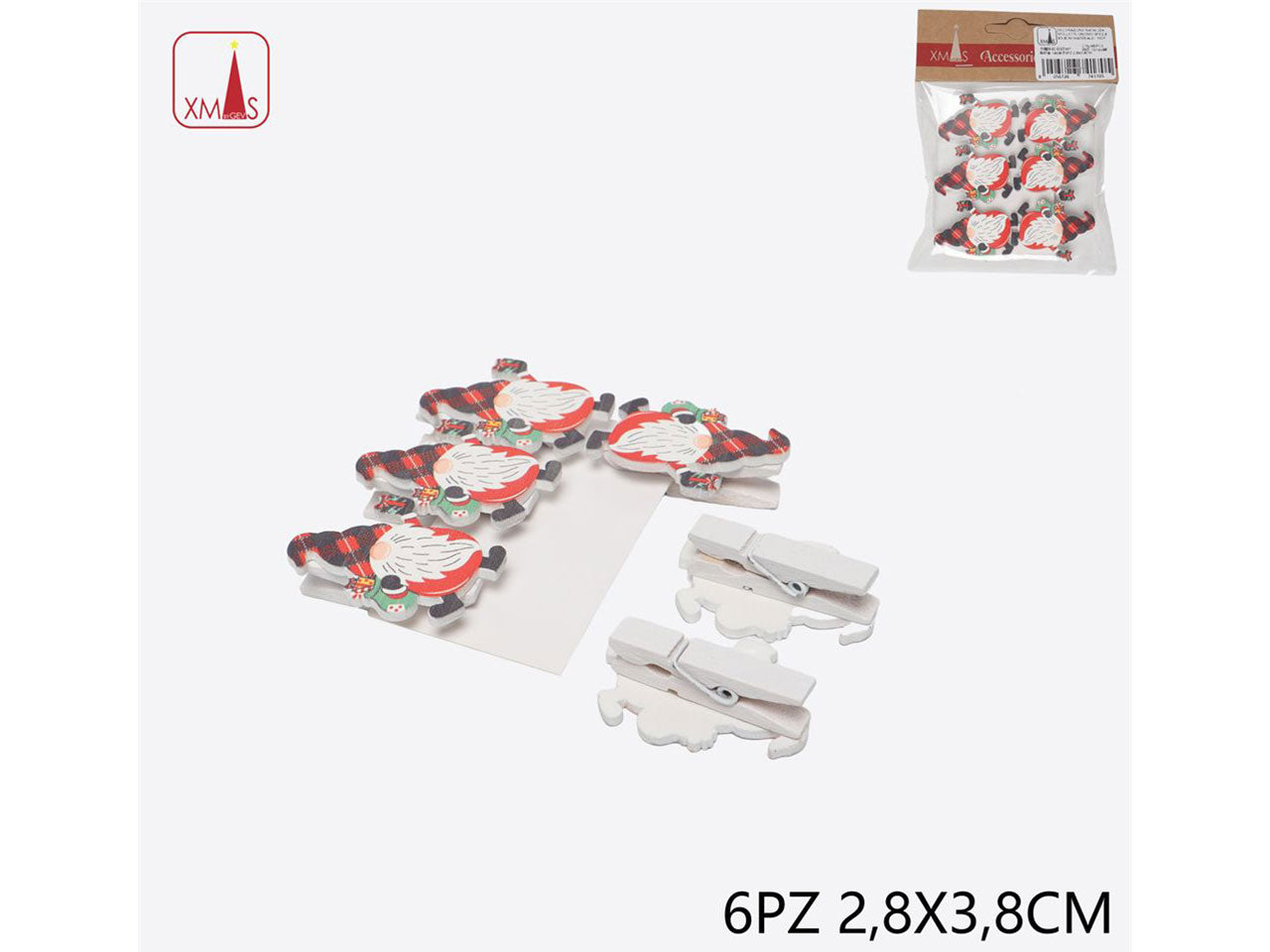 Mollette gnomo 2,8x3,8cm
