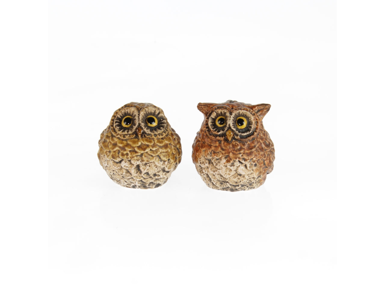 Gufo in gres 8,6x8x8,2cm marrone 2 assortimenti