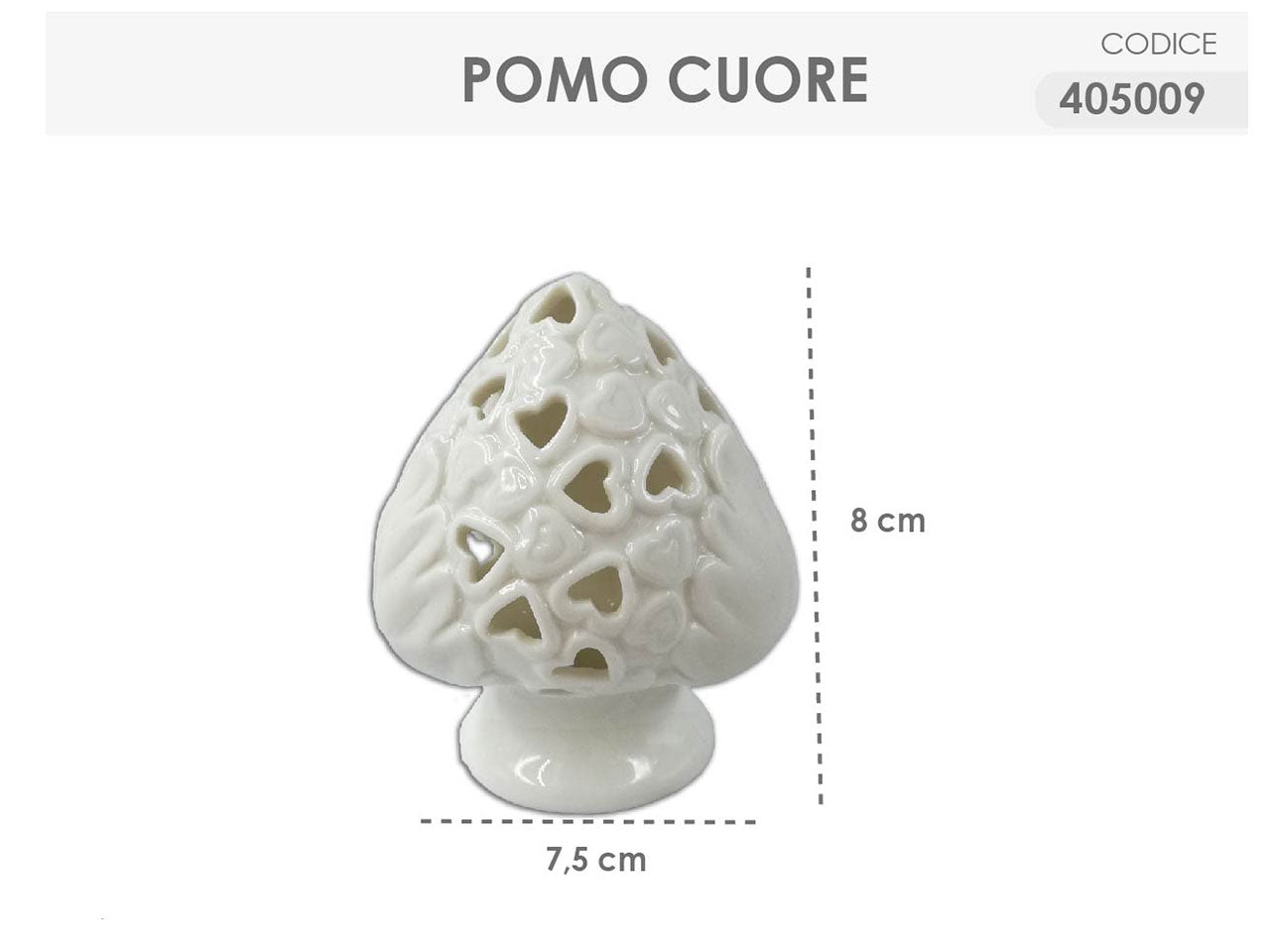 Pomo cuore 8cm