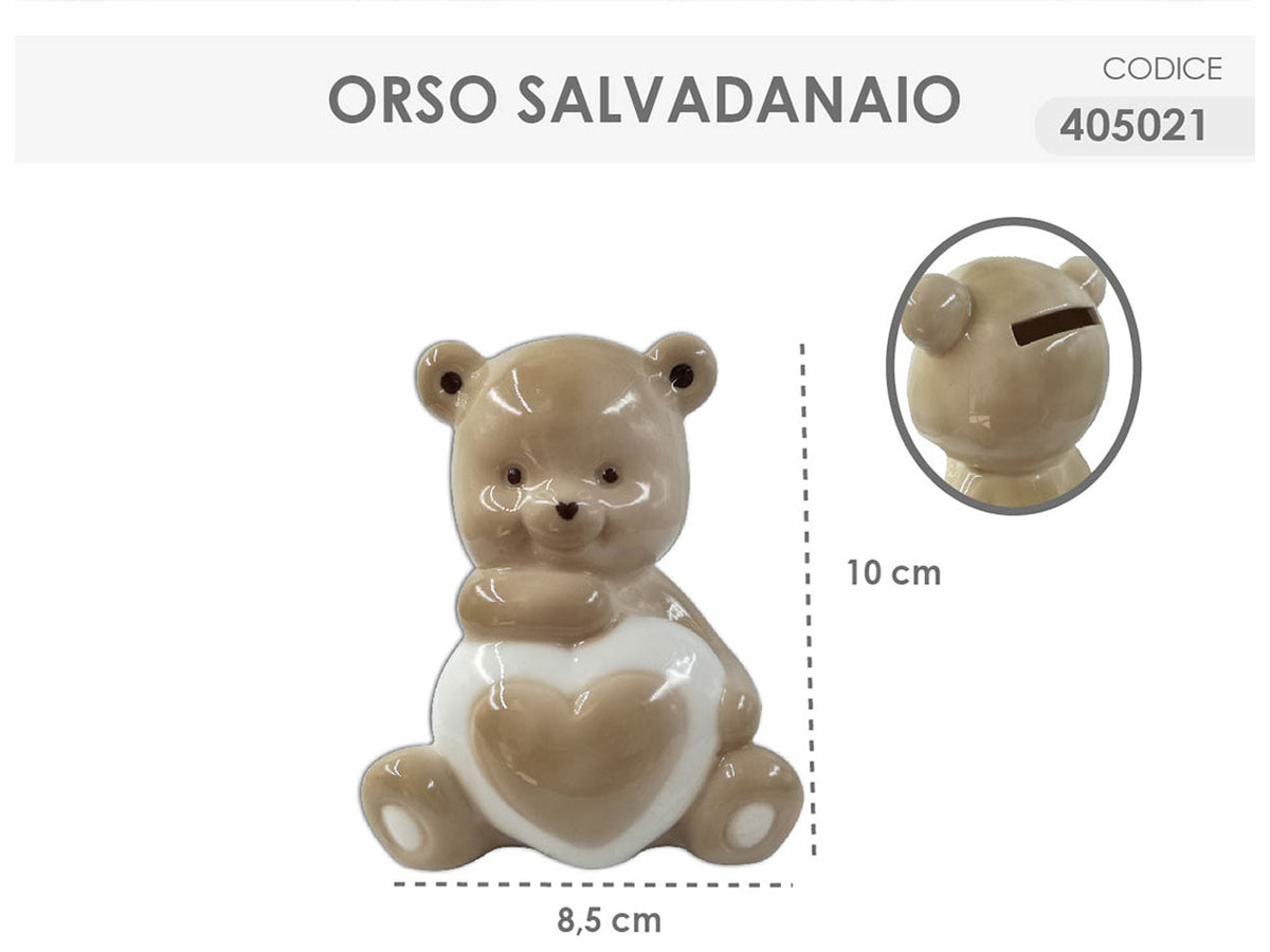 Orso salvadanaio 10cm