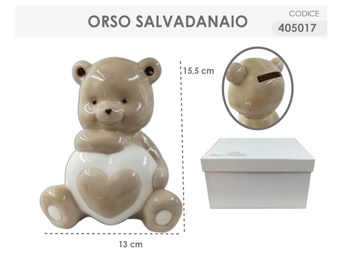 Orso salvadanaio 16cm