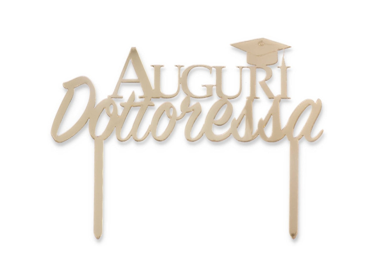 Cake topper auguri dottoressa plex