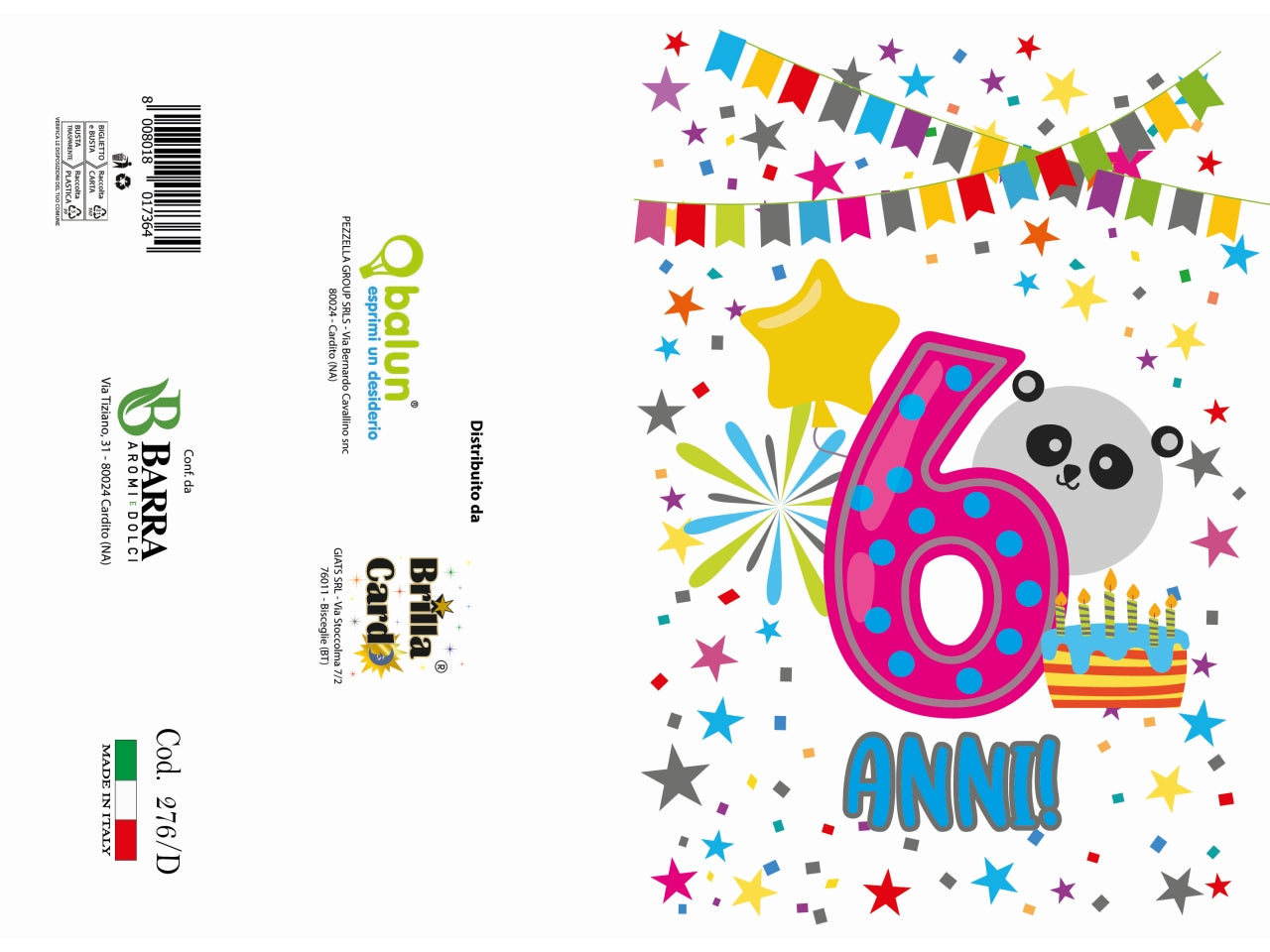 Biglietto auguri laminato 276