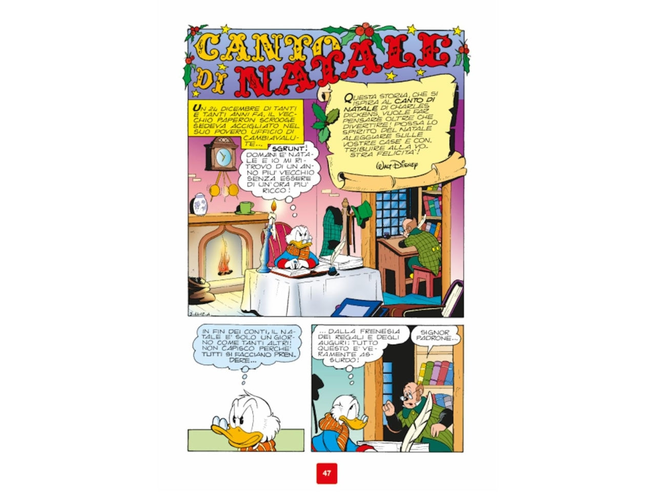 Libro walt disney letteratura a fumetti il canto di natale di topolino