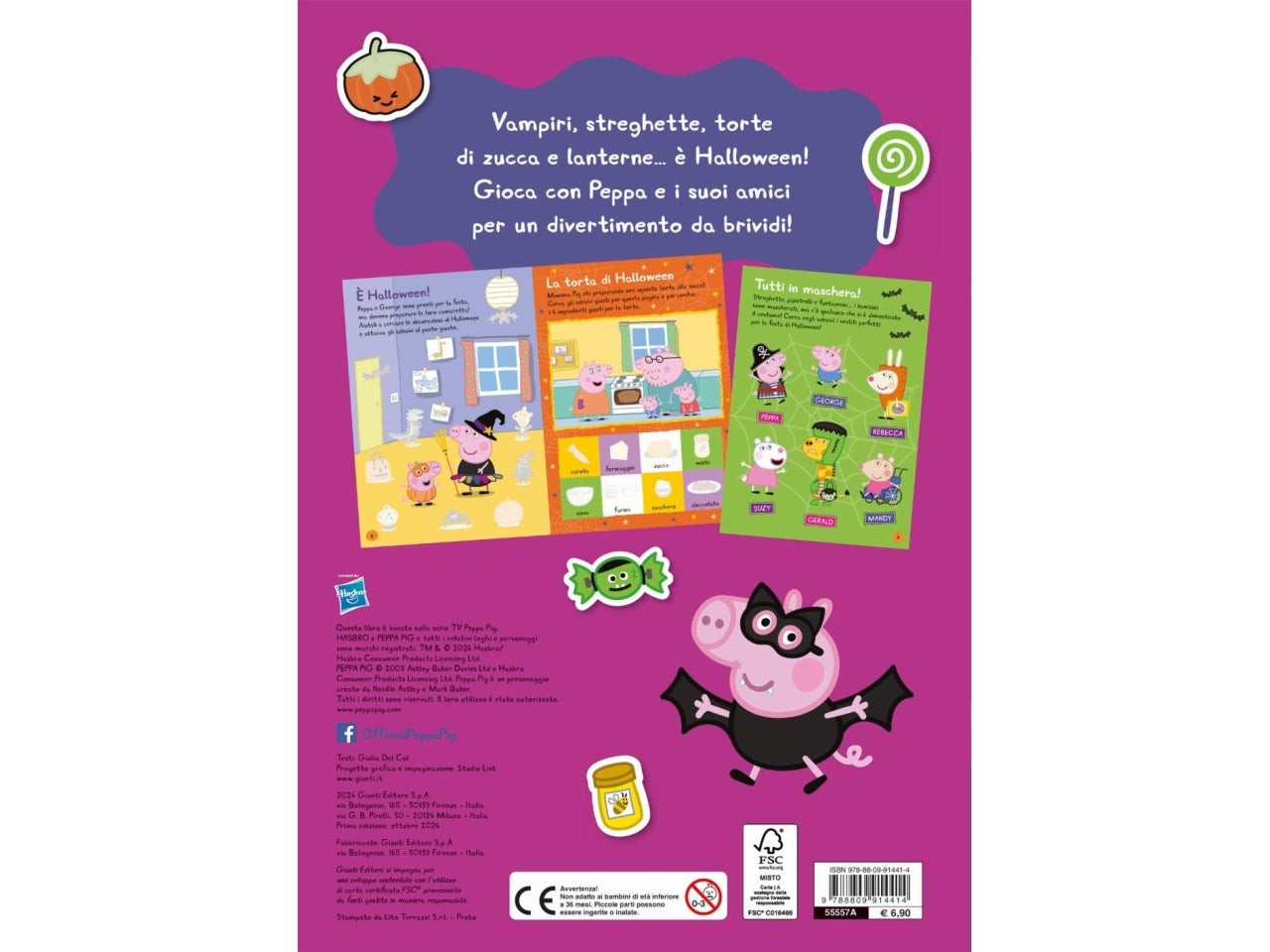 Libro peppa halloween activity con stickers