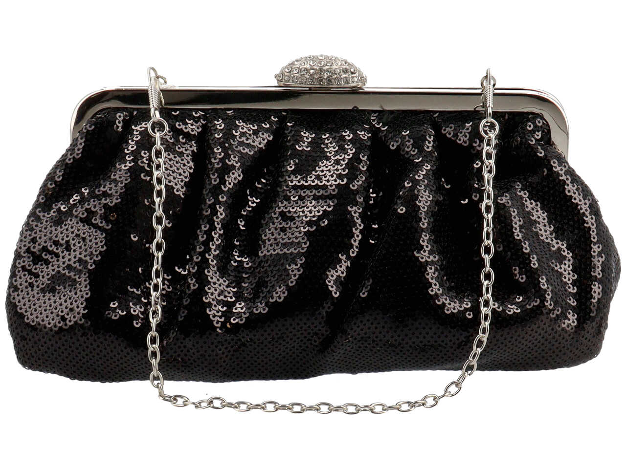 Pochette da sera in tessuto con paillettes - disponibili in vari colori $