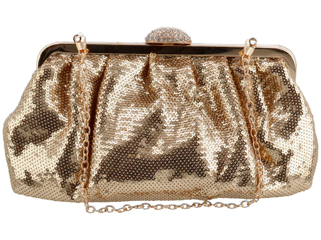 Pochette da sera in tessuto con paillettes - disponibili in vari colori $