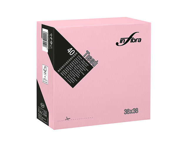 Tovagliolo tissu 38x38 40 pezzi rosa i-0528