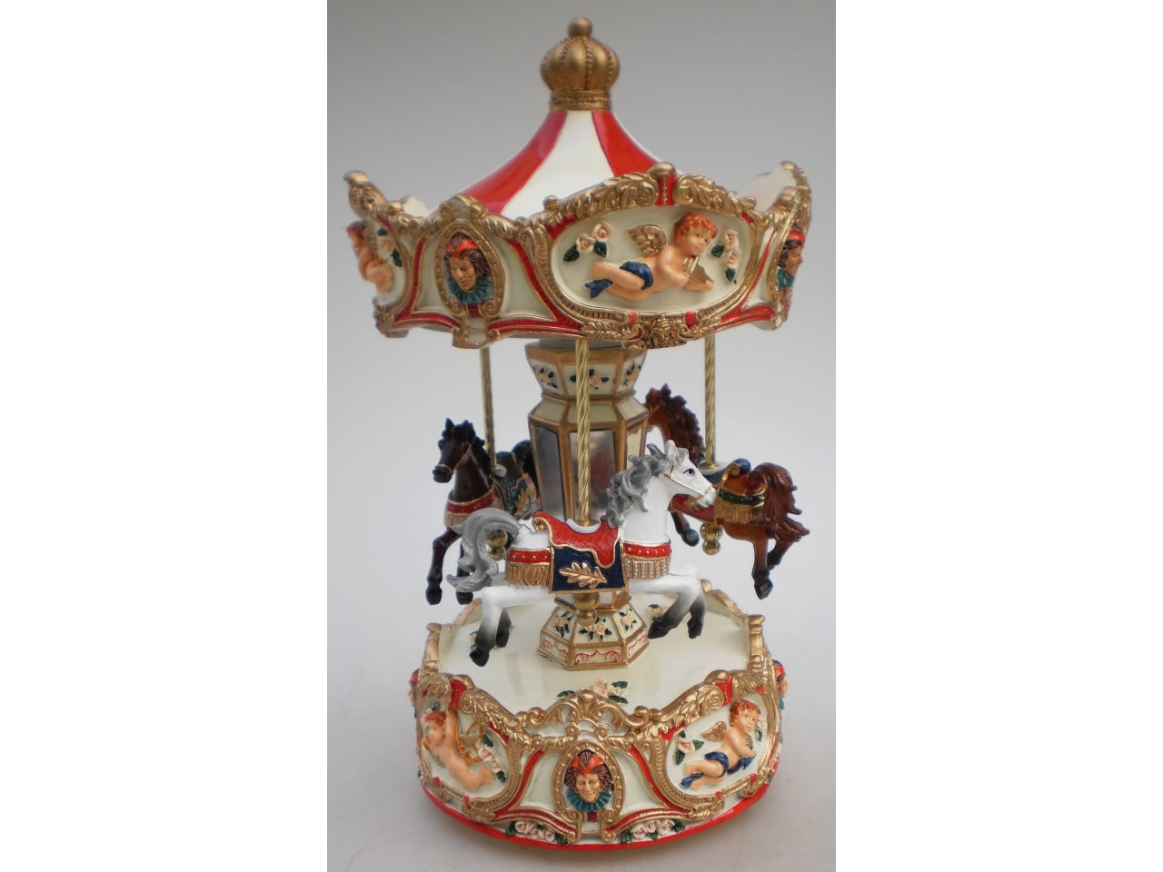 Giostrina carillon d.13,5x23cm decorazione angeli cherubini