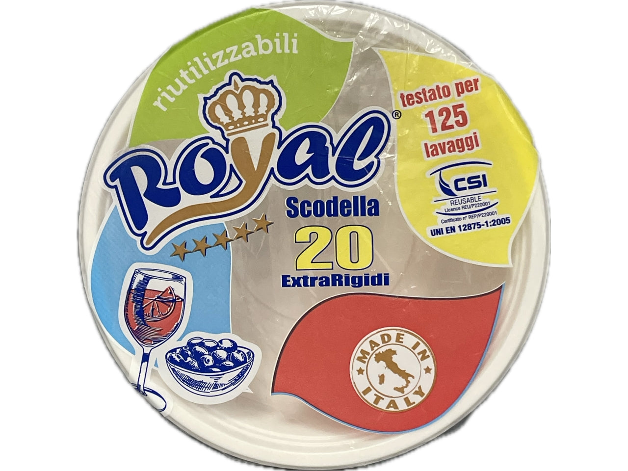 Coppette riutilizzabili plastica bianco capacitÃ  630 ml confezione da 20 - Royal $