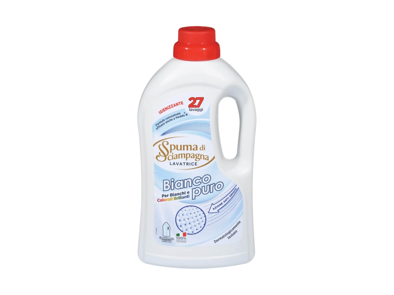 Spuma di sciampagna bianco puro lavatrice 27 lavaggi 1215ml $