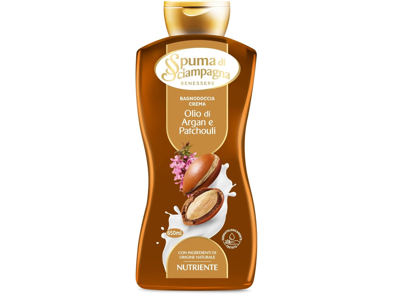 Spuma di sciampagna bagnodoccia crema nutriente argan 650ml $