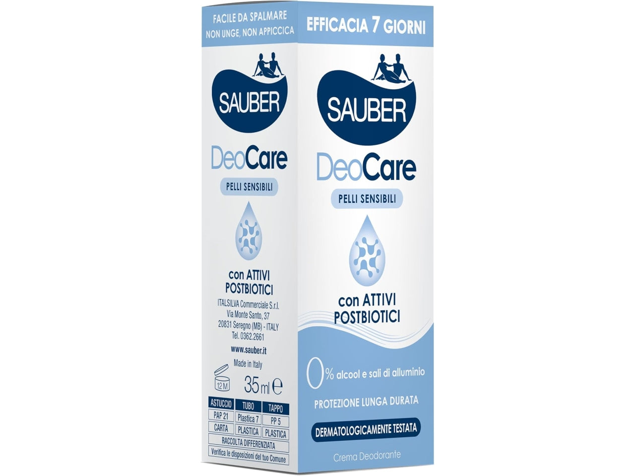 Sauber deocare crema deodorante 35ml astuccio $