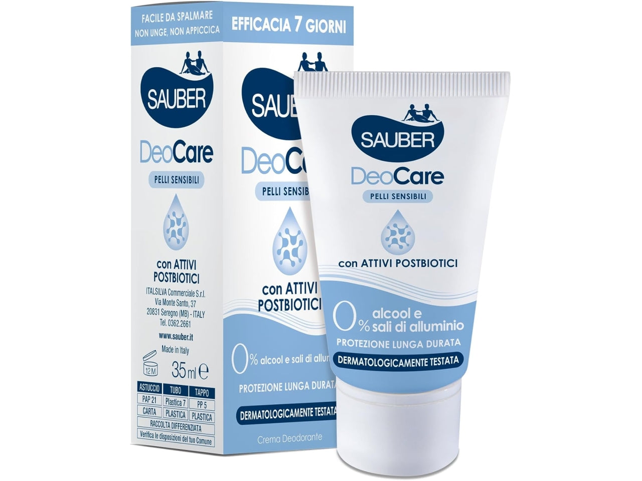 Sauber deocare crema deodorante 35ml astuccio $