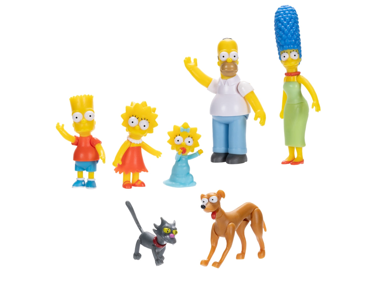 Personaggi Articolati The Simpson 6 cm Multipack Wave 1, Set di 7 Figure Dettagliate per Fan e Collezionisti, Ideali per Playset Diorama - EtÃ  Consigliata 4+ | Jakks Pacific