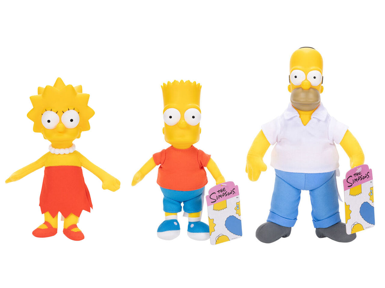 Peluche The Simpson Assortimento Wave 1, Set di 5 Personaggi con Testa in Plastica e Corpo in Peluche, Ideali per Fan e Collezionisti - EtÃ  Consigliata 4+ | Jakks Pacific