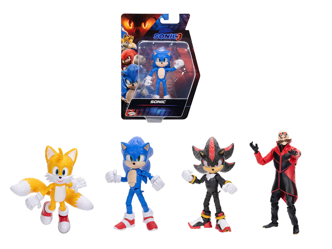 Personaggi Articolati Sonic 3 Movie 13 cm, Figure Dettagliate in Plastica per Fan e Collezionisti - EtÃ  Consigliata 4+ | Jakks Pacific