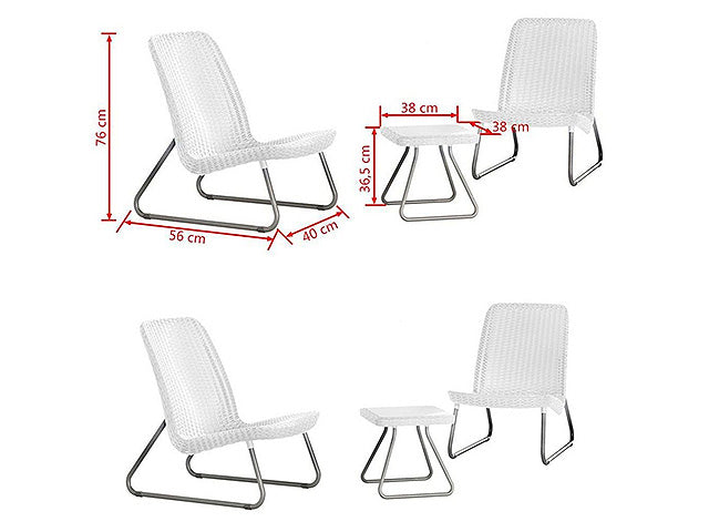 Rio patio set bianco $