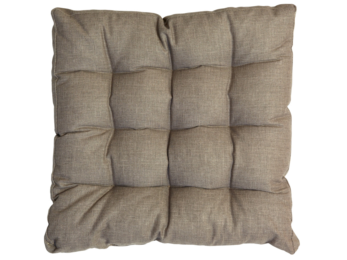 Coprisedia bordato 9 punti 40x40cm tortora