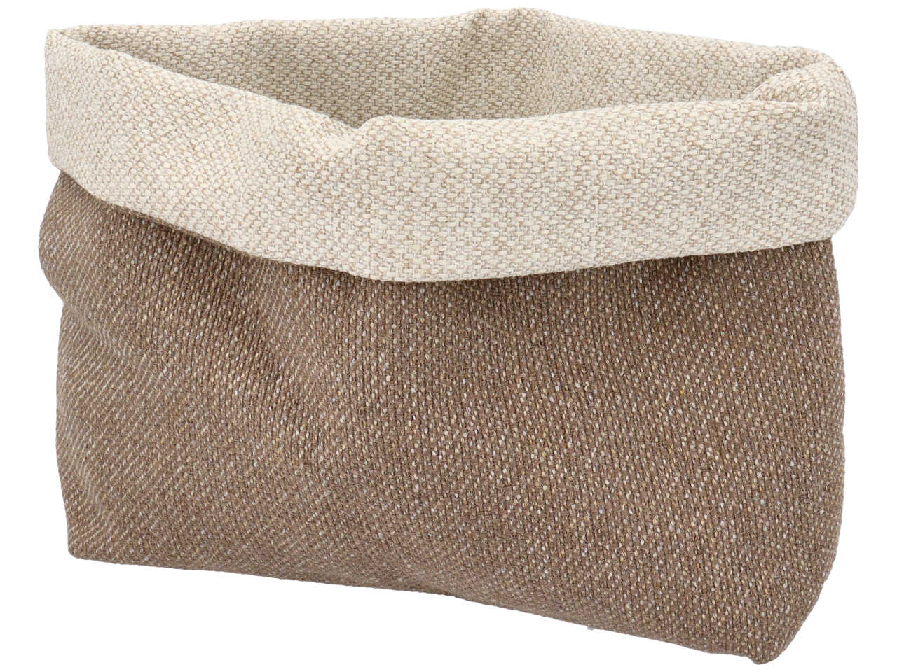 Sacco portapane jacquard in poliestere tortora 21x7x17 cm - Cotton & Color srl