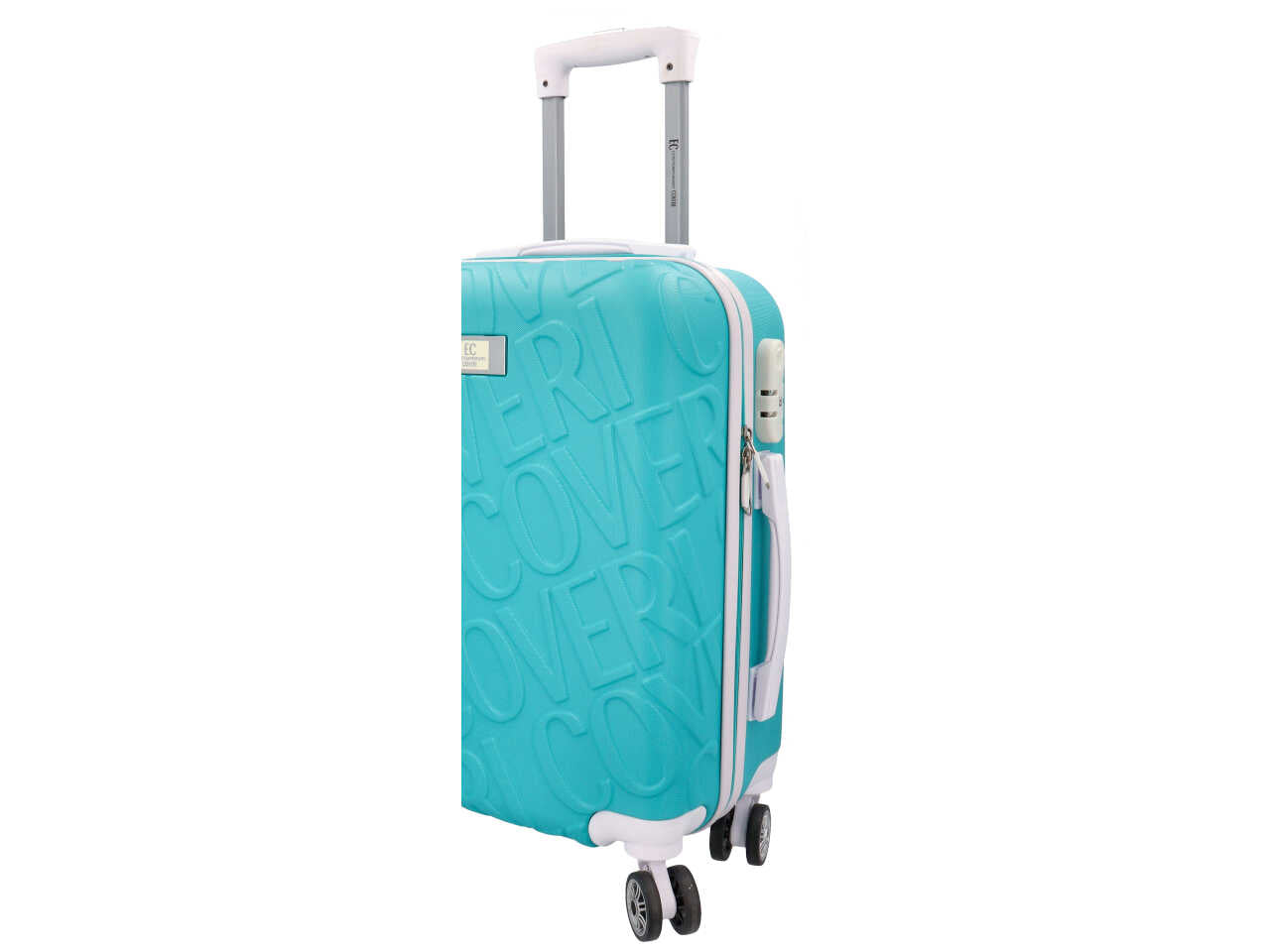 Set trolley turchese e nero 4 ruote, set da 3 pezzi, 45x35x75 cm, 40x29x65 cm, 35x24x56 cm - Enrico Coveri