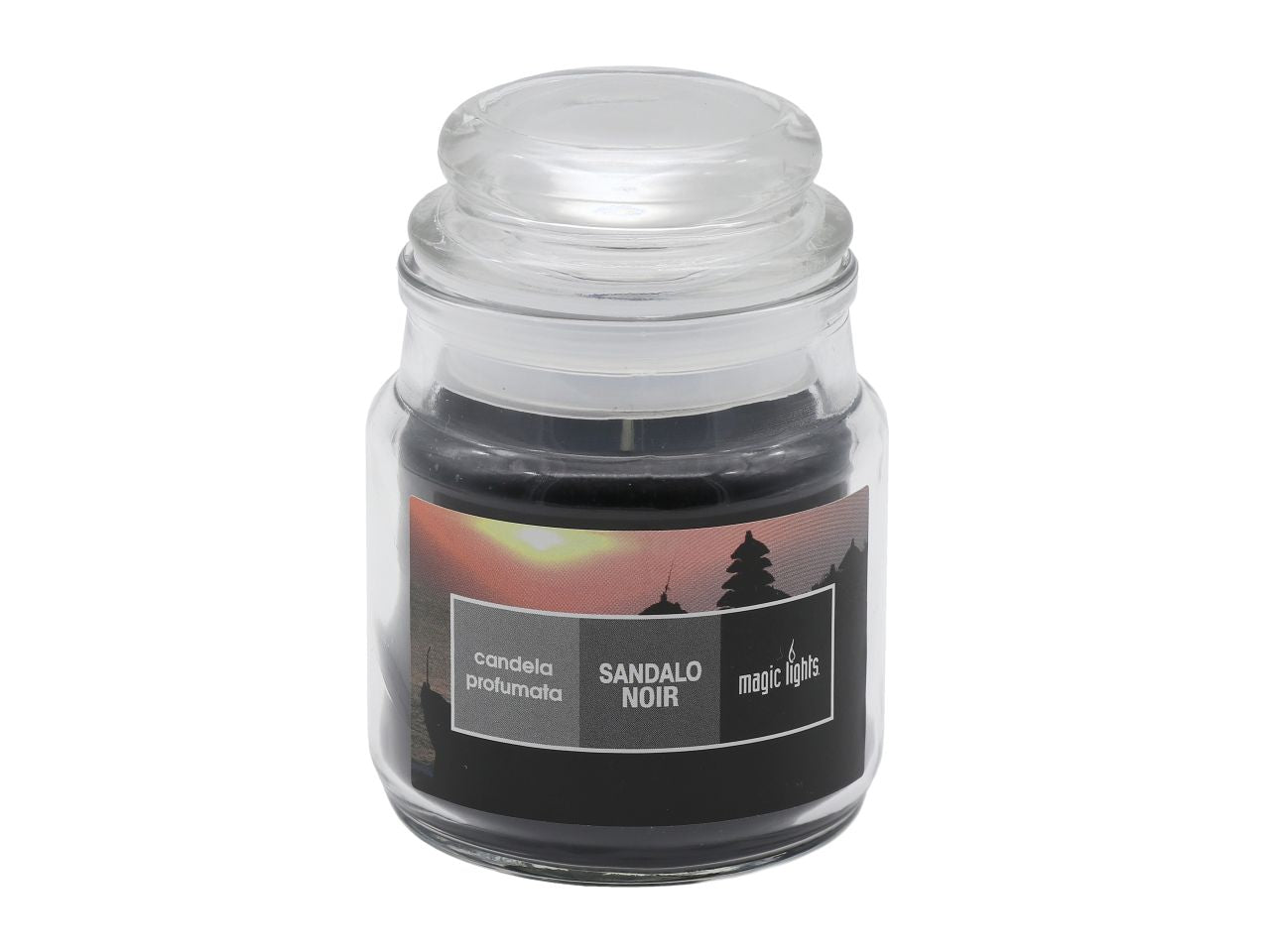 Candela profumata giara piccola 95gr h9xd5,5cm fragranza sandalo noir