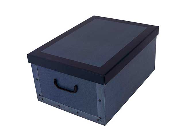 Bauletto midi in cartone 37x30x16cm classic blu