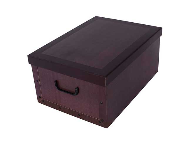 Bauletto midi in cartone 37x30x16cm classic marrone
