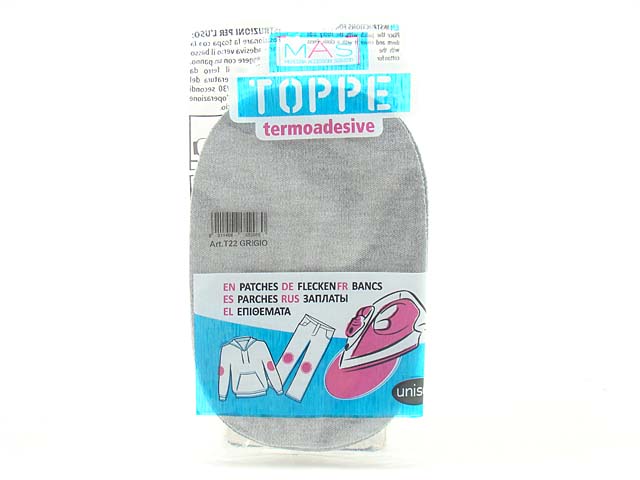 Toppe termoadesive grigio chiaro t22