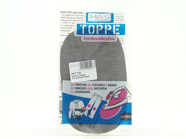 Toppe termoadesive grigi0 medio t22