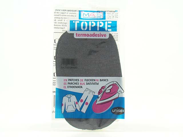 Toppe termoadesive grigie scuro t22