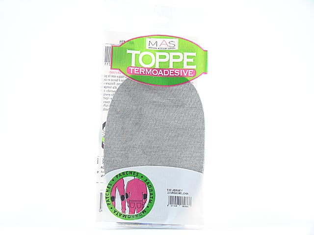 Toppe termoadesive grigio melange t22