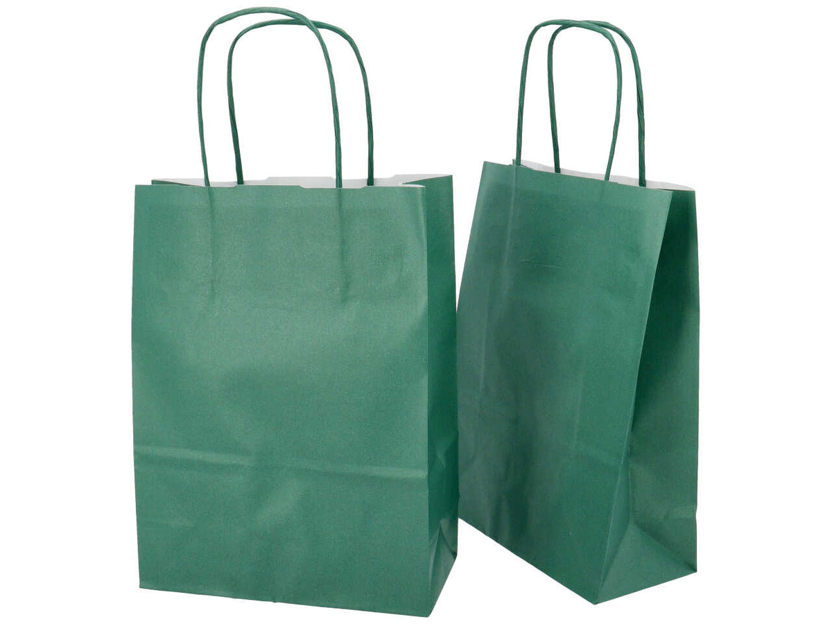 Busta shopper verde 18x18x24cm verde scuro