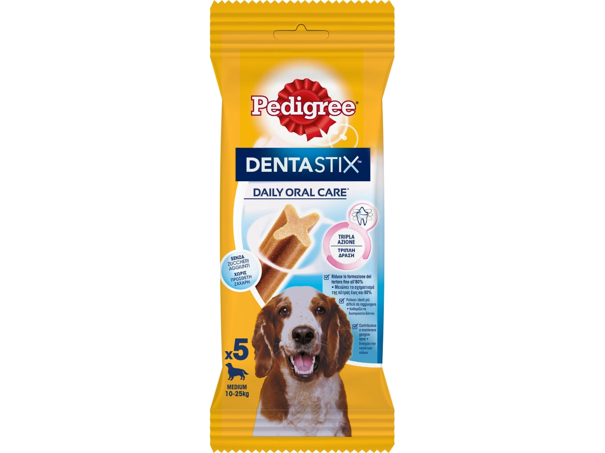 Pedigree dentastix medium x5 128gr $