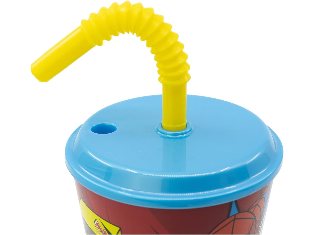 Spiderman bicchiere con cannuccia 430ml