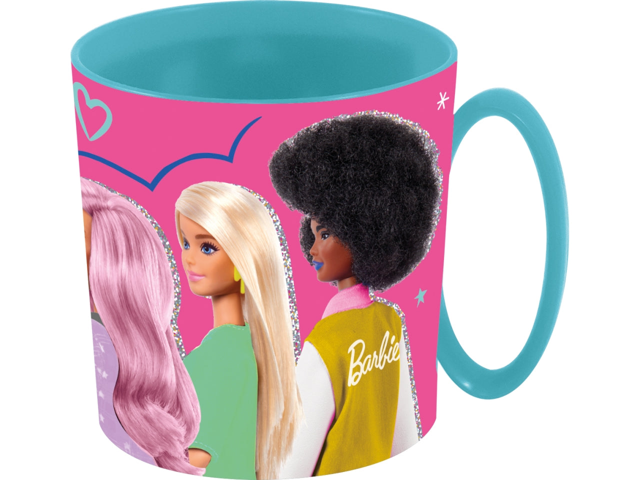 Barbie tazza in plastica 350ml per microonde