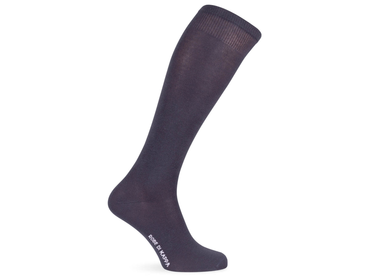 Calza lunga da uomo maglia jersey in cotone - pack da 1 paio - blu notte 43/46
