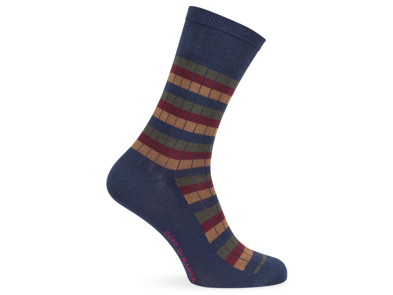 Calza corta da uomo maglia jersey in cotone rigata- pack da 1 paio - assortito 43/46