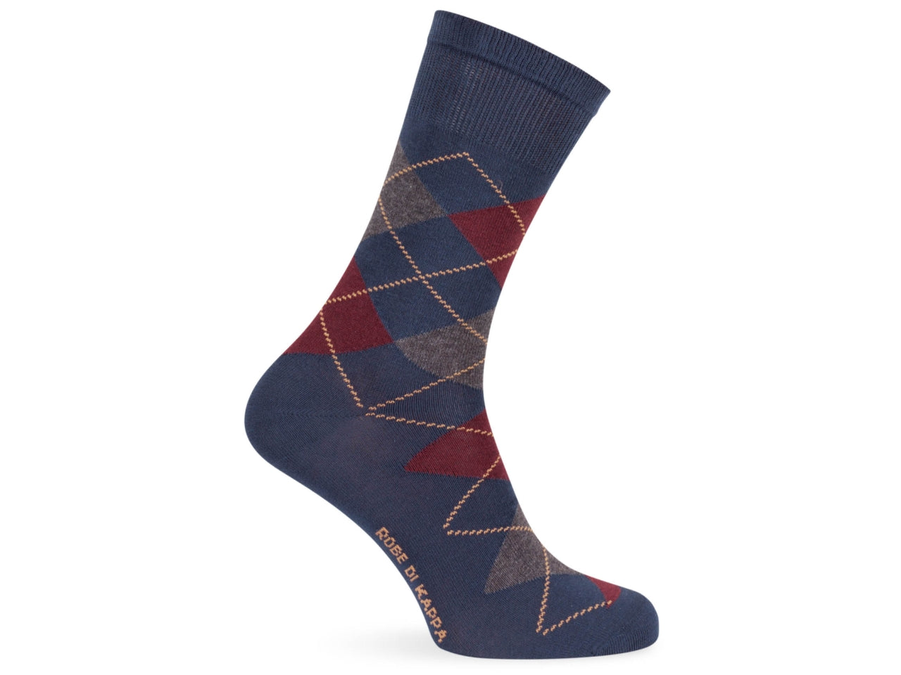 Calza corta da uomo maglia jersey in cotone rombi - pack da 1 paio - assortito 39/42