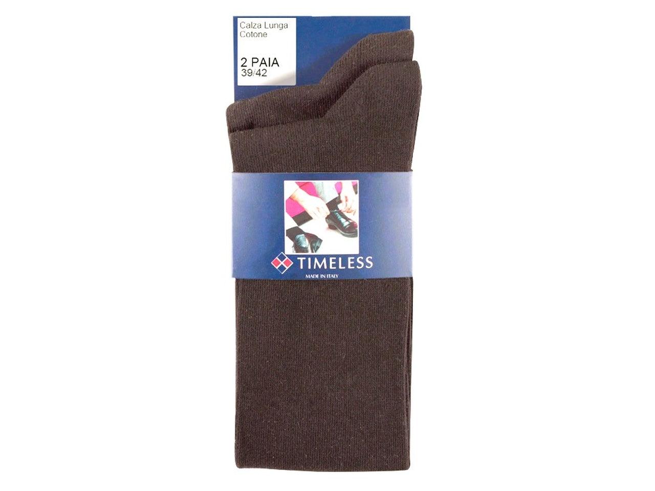 Calza lunga da uomo maglia jersey in cotone tu - pack da 2 paia - antracite mel. 43/46
