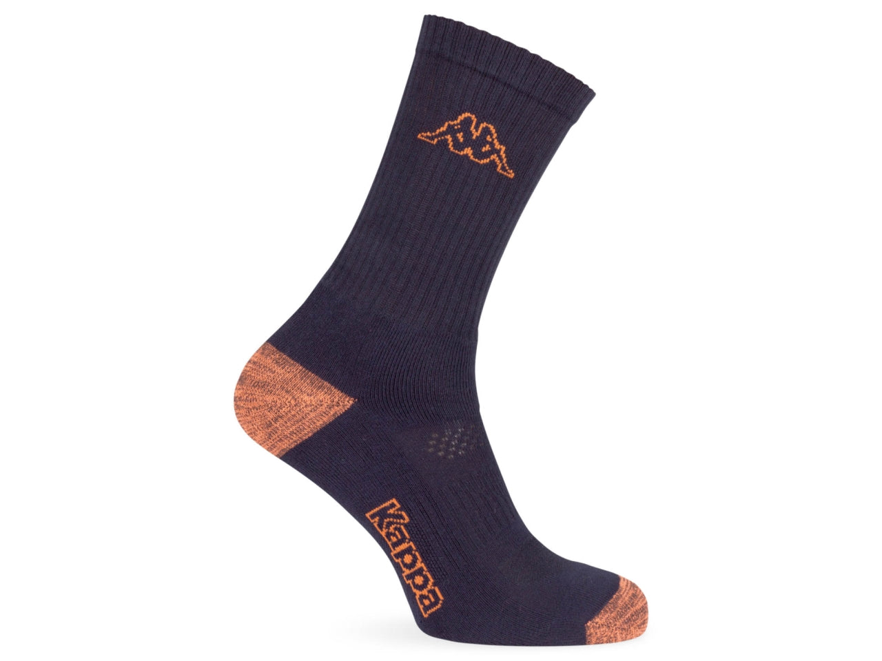 Calza corta padel da uomo maglia 1/2 spugna e pique' in cotone - pack da 1 paio - blu notte / arancio flame 43/46