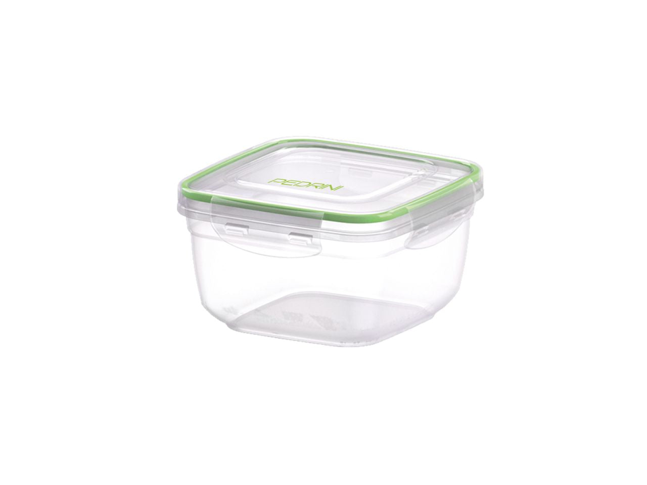 Contenitore quadrato in plastica da 900ml con coperchio