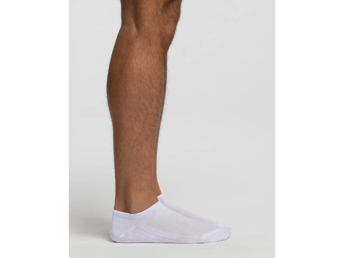 Minicalza in cotone da uomo polsino comfort, tallone rinforzato e punta rinforzata, set da 3 paia colore bianco taglia 43/46